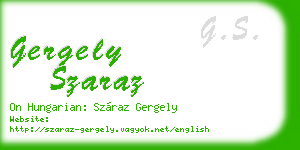gergely szaraz business card